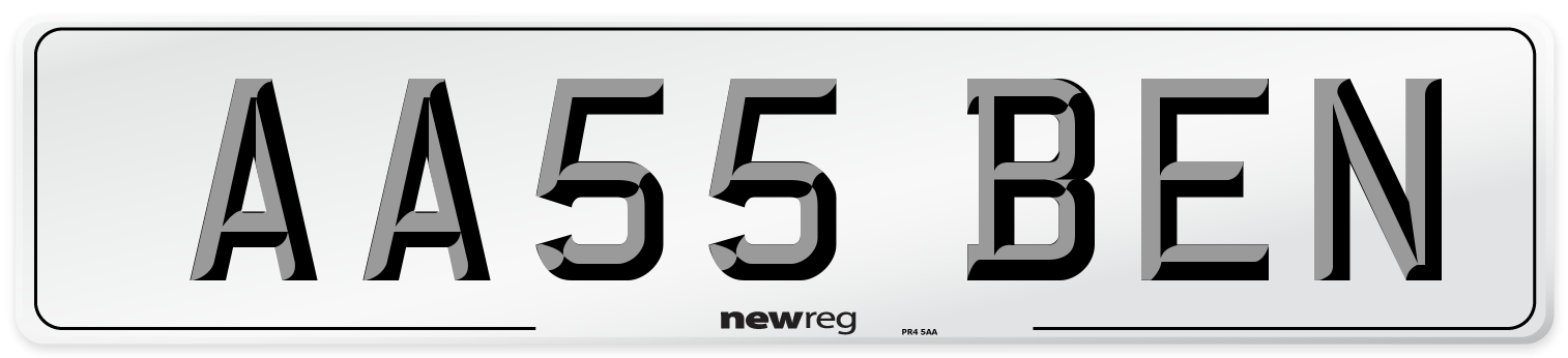 AA55 BEN Number Plate from New Reg